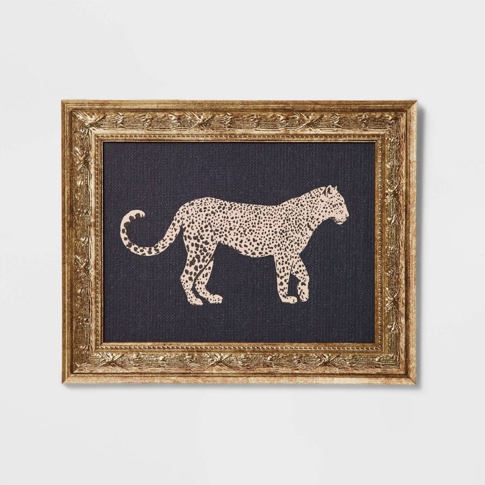 10x8 Cheetah Framed Wall Art Canvas - Threshold Studio‎ McGee, Target 2023